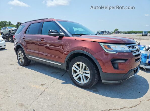 1FM5K8DH8JGA89741 2018 FORD EXPLORER Red წინა ხედი