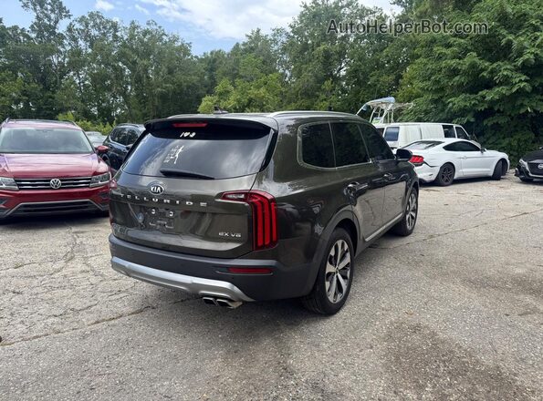 5XYP34HC2MG121656 2021 KIA TELLURIDE Green Vista frontal