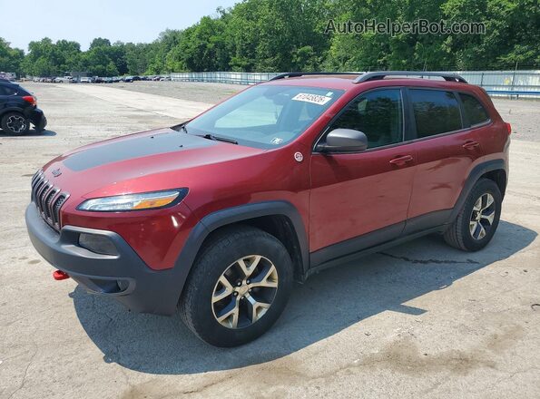 1C4PJMBS8GW285295 2016 JEEP CHEROKEE Red Հետևի ձախ