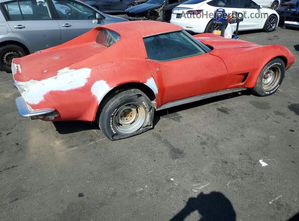 194378S428332 1973 CHEVROLET CORVETTE Красный Задняя правая четверть