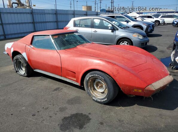 194378S428332 1973 CHEVROLET CORVETTE Красный Передняя правая четверть