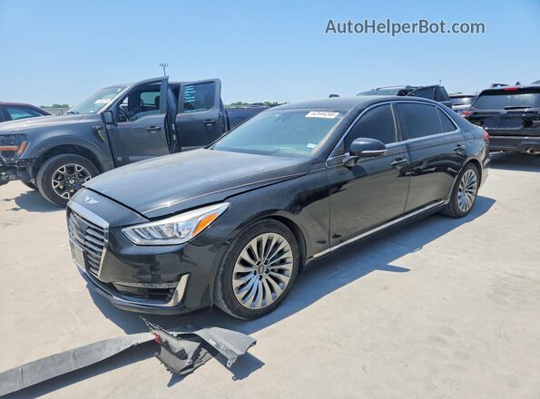 KMHG34JA8HU030593 2017 GENESIS G90 Black Tył lewy
