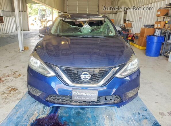 3N1AB7AP5KY246248 2019 NISSAN SENTRA Blue Rear view