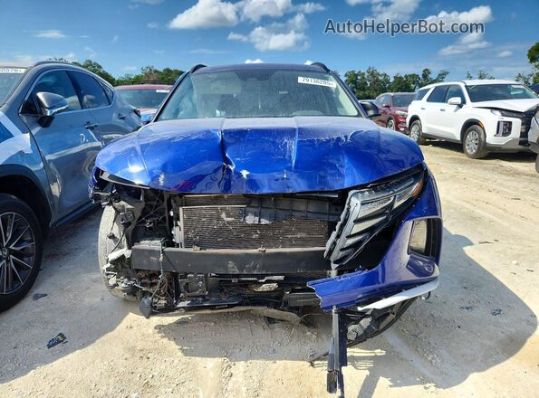 5NMJB3AE8NH066037 2022 HYUNDAI TUCSON Blue Հետևի տեսք