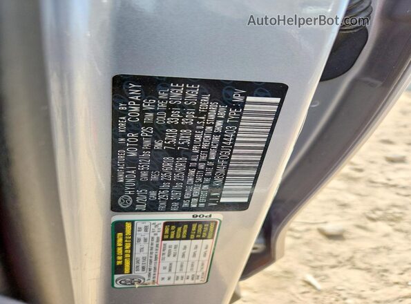 KM8SM4HF0GU144403 2016 HYUNDAI SANTA Серый Панорамный вид салона 360°