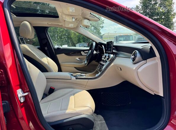 55SWF4KB7HU179485 2017 MERCEDES-BENZ C Red Vista de los asientos traseros