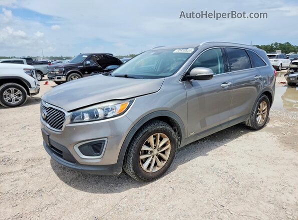 5XYPGDA36JG414101 2018 KIA SORENTO Gray Trasero izquierdo
