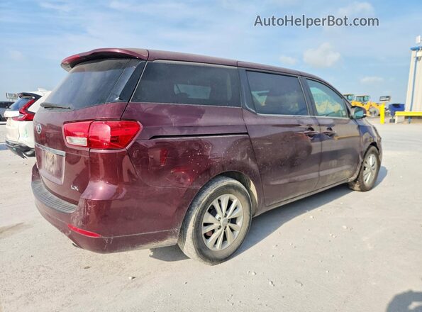 KNDMB5C16J6389349 2018 KIA SEDONA Maroon წინა მარჯვენა