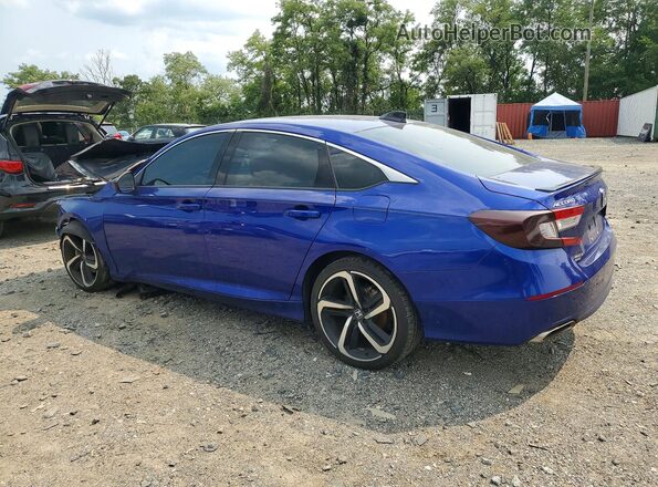 1HGCV1F4XMA059119 2021 HONDA ACCORD Blue უკანა მარჯვენა