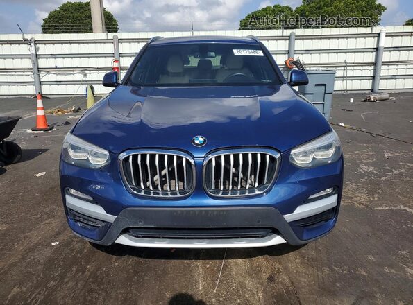 5UXTR9C5XJLD61865 2018 BMW X3 Blue Вид ззаду