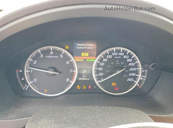 19UDE2F71GA802419 2016 ACURA ILX Black Instrument cluster view