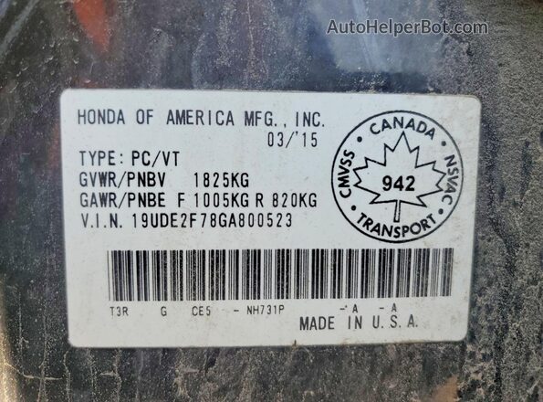 19UDE2F78GA800523 2016 ACURA ILX Black Engine compartment view