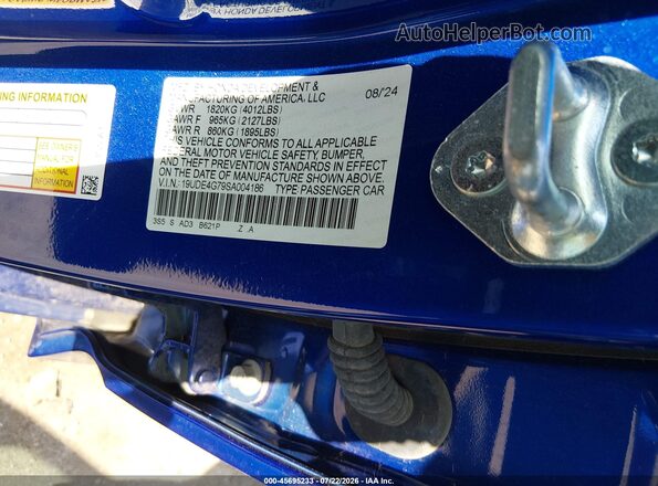 19UDE4G79SA004186 2025 ACURA INTEGRA Blue Շարժիչի բաժամունքի տեսք