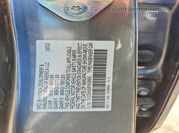 19UDE4H24PA008950 2023 ACURA INTEGRA Gray VIN sticker view