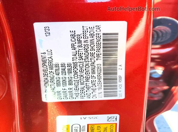 19UDE4H60RA022513 2024 ACURA INTEGRA Maroon Շարժիչի բաժամունքի տեսք