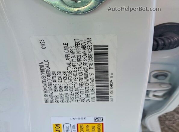 19UDE4H61PA017737 2023 ACURA INTEGRA White Widok komory silnika