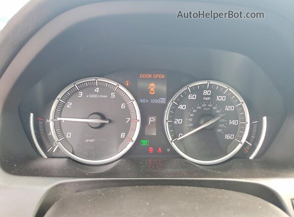 19UUB1F33GA010787 2016 ACURA TLX White Вид щитка приладів