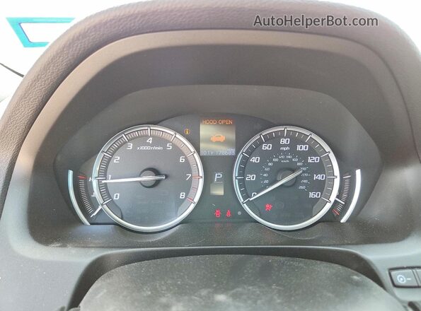19UUB1F34HA006717 2017 ACURA TLX White Instrument cluster view