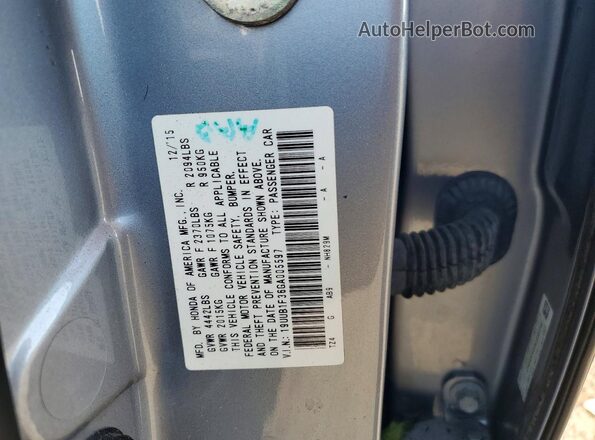 19UUB1F36GA005597 2016 ACURA TLX Silver Շարժիչի բաժամունքի տեսք