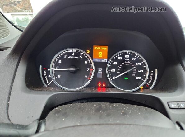 19UUB1F36GA009844 2016 ACURA TLX Black Вид щитка приладів