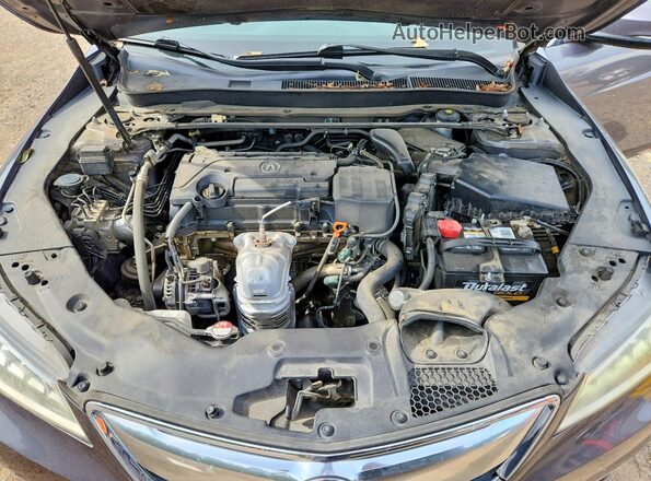 19UUB1F38HA000340 2017 ACURA TLX Charcoal უკანა სალონის ხედი