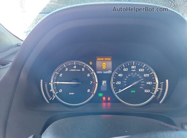 19UUB1F3XGA000077 2016 ACURA TLX Charcoal Вид щитка приладів