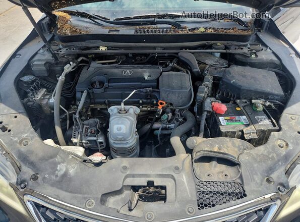 19UUB1F3XHA010402 2017 ACURA TLX Black Widok wnętrza z tyłu