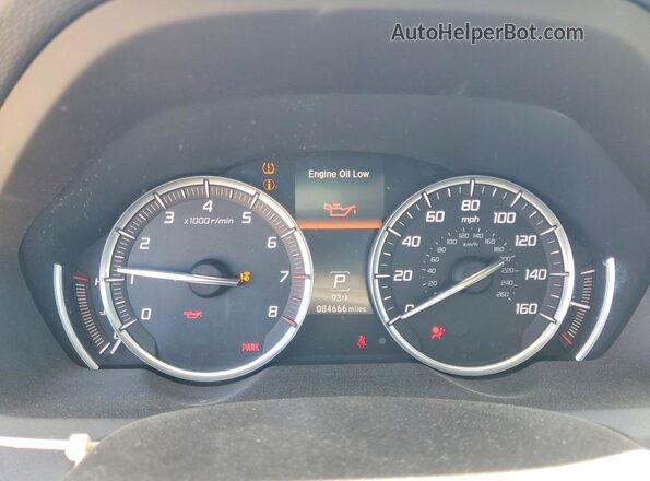 19UUB1F50GA013146 2016 ACURA TLX Черный Вид щитка приборов