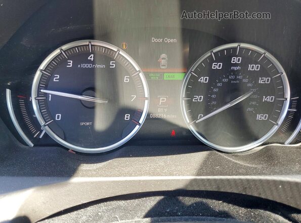 19UUB1F51GA009042 2016 ACURA TLX Black Вид щитка приладів