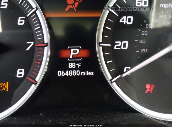 19UUB1F52GA015545 2016 ACURA TLX Black Instrument cluster view