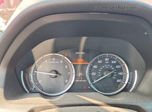 19UUB1F52LA007388 2020 ACURA TLX Red ხელსაწყოთა პანელის ხედი