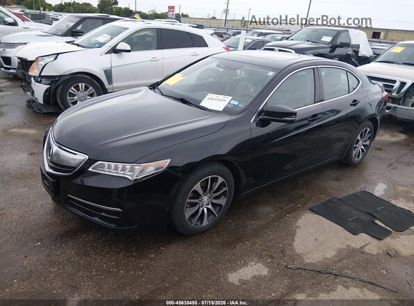 19UUB1F55GA012252 2016 ACURA TLX Black Առջևի ձախ երեք քառորդ տեսարան