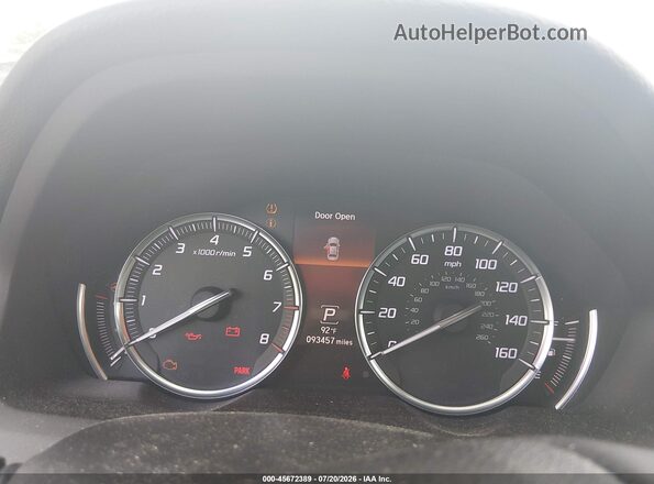 19UUB1F5XHA002320 2017 ACURA TLX Black Հետևի նստատեղերի տեսք