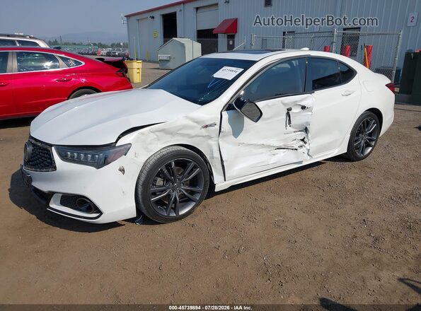 19UUB1F65KA005285 2019 ACURA TLX White წინა მარცხენა ხედი სამი მეოთხედიდან