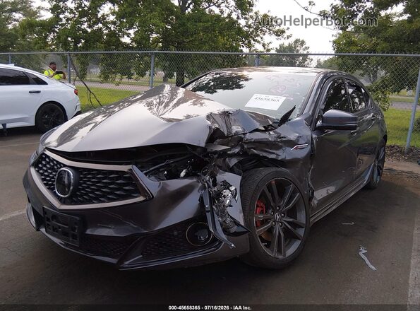 19UUB1F65LA011380 2020 ACURA TLX Gray წინა მარცხენა ხედი სამი მეოთხედიდან