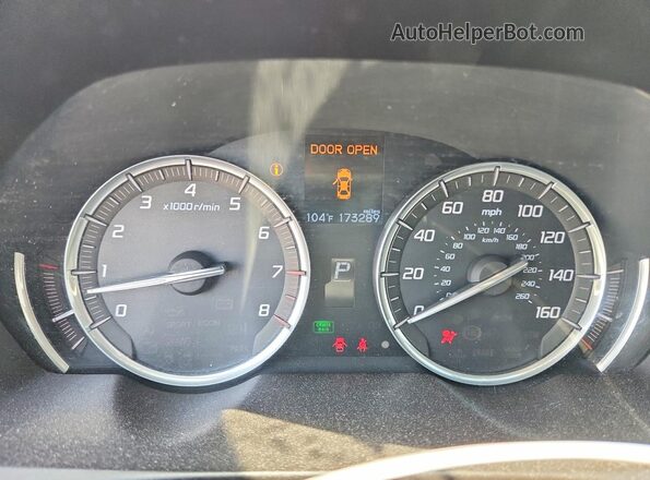 19UUB2F31GA001902 2016 ACURA TLX Black Widok zestawu wskaźników