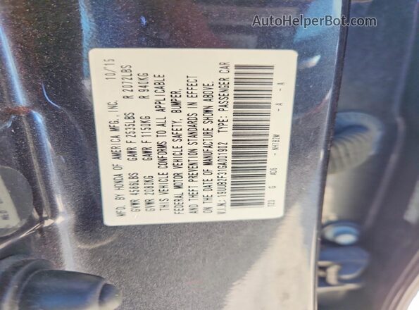 19UUB2F31GA001902 2016 ACURA TLX Black Widok komory silnika