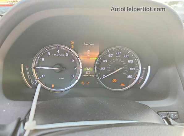19UUB2F32KA010424 2019 ACURA TLX Black Սարքավորումների վահանակի տեսք