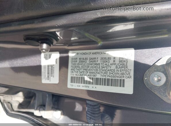 19UUB2F3XLA001567 2020 ACURA TLX Gray Vista del compartimento del motor