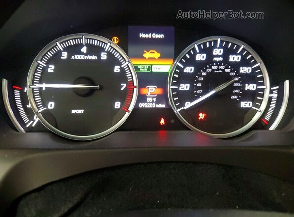 19UUB2F53GA011297 2016 ACURA TLX Blue Instrument cluster view