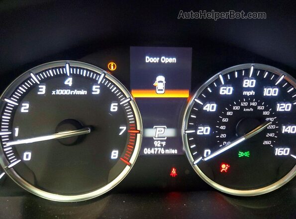 19UUB2F53HA004707 2017 ACURA TLX Blue Widok zestawu wskaźników