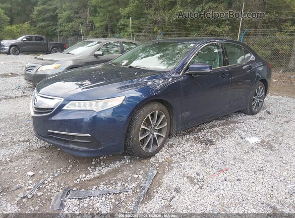 19UUB2F59GA007254 2016 ACURA TLX Blue წინა მარცხენა ხედი სამი მეოთხედიდან
