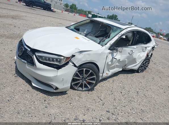 19UUB2F59JA009559 2018 ACURA TLX White წინა მარცხენა ხედი სამი მეოთხედიდან