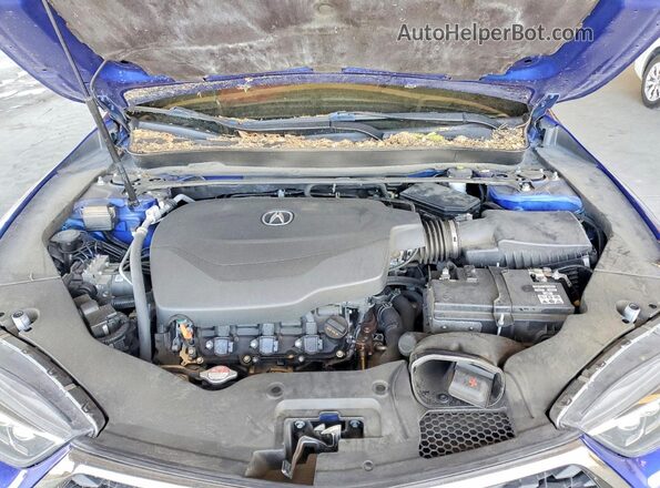 19UUB2F63JA010764 2018 ACURA TLX Blue უკანა სალონის ხედი