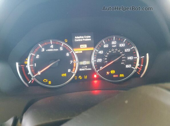 19UUB2F63JA010764 2018 ACURA TLX Blue ხელსაწყოთა პანელის ხედი