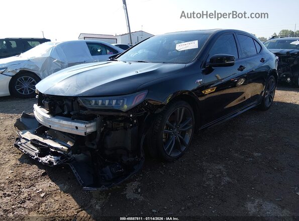 19UUB2F65KA000447 2019 ACURA TLX Black წინა მარცხენა ხედი სამი მეოთხედიდან