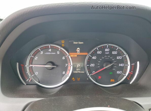 19UUB2F67JA009018 2018 ACURA TLX White ხელსაწყოთა პანელის ხედი