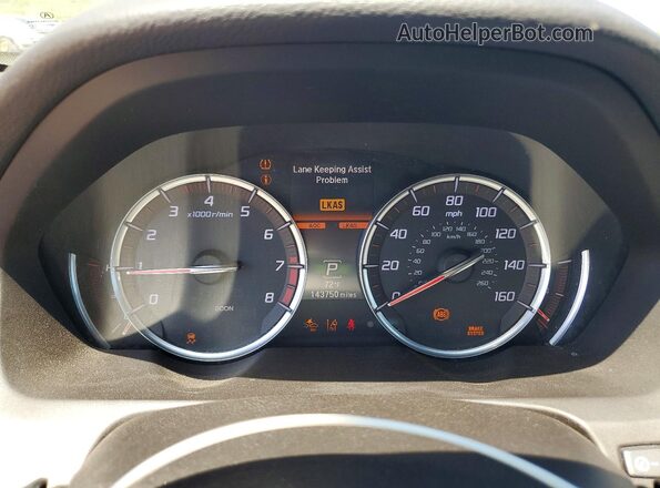 19UUB2F67LA004954 2020 ACURA TLX White Vista del cuadro de instrumentos