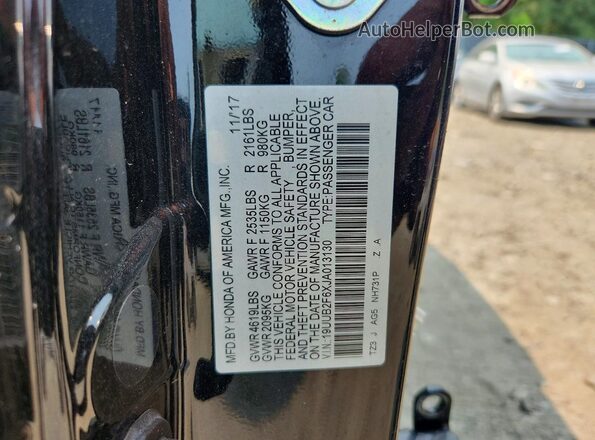 19UUB2F6XJA013130 2018 ACURA TLX Black ძრავის განყოფილების ხედი