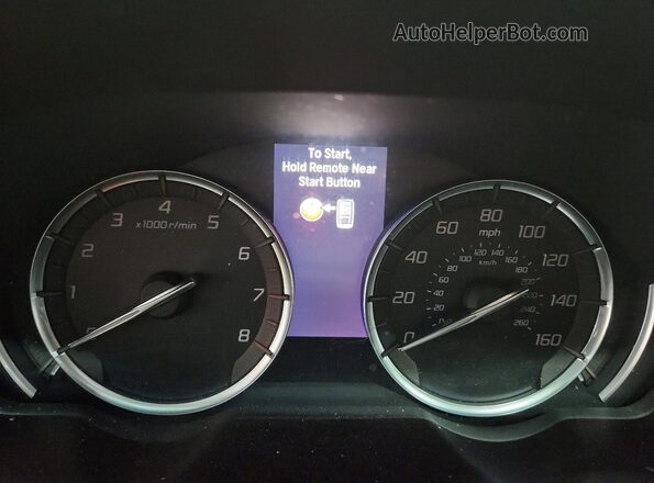 19UUB3F42KA003178 2019 ACURA TLX Black Вид щитка приладів